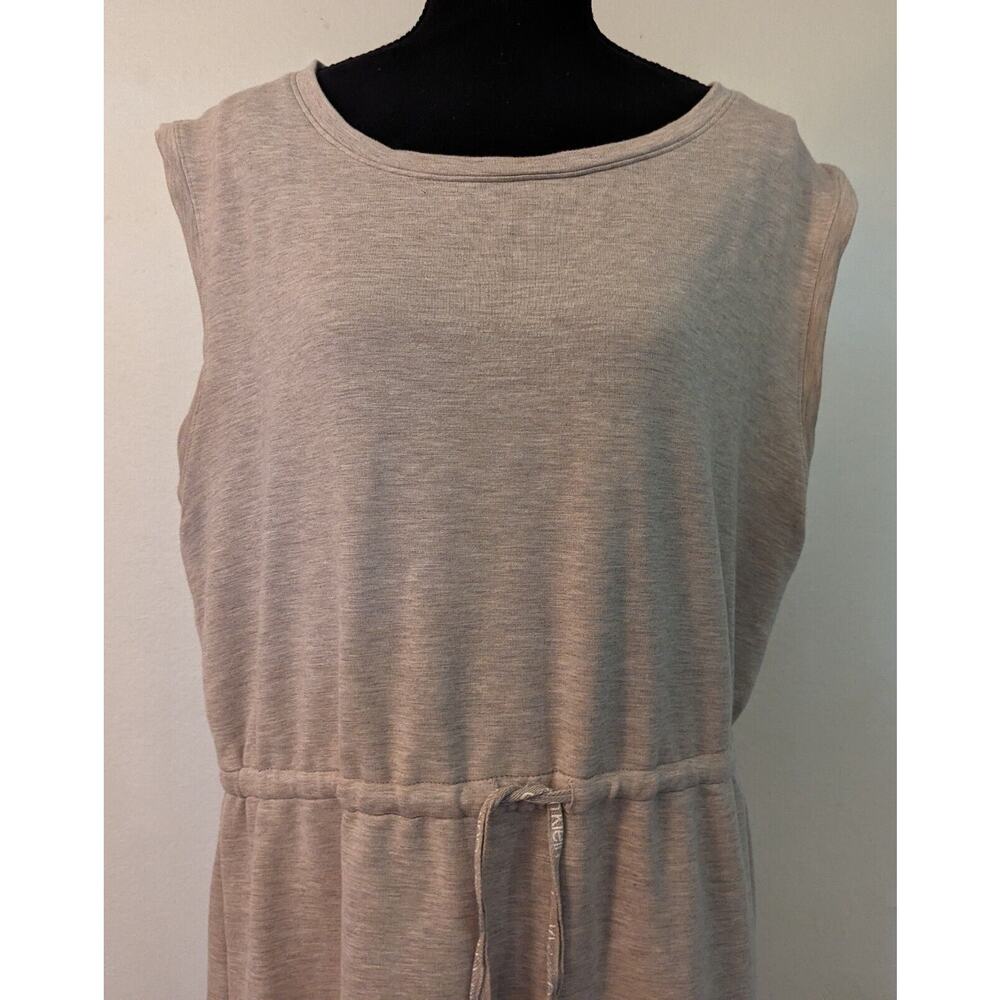 Calvin Klein Size XL Women's Solid Drawstring Tank Dress Brown Soft Stretch 0686